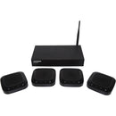 Alfatron WMP4 Wireless Conference System with 4 Boundary Microphones (2.4 GHz)