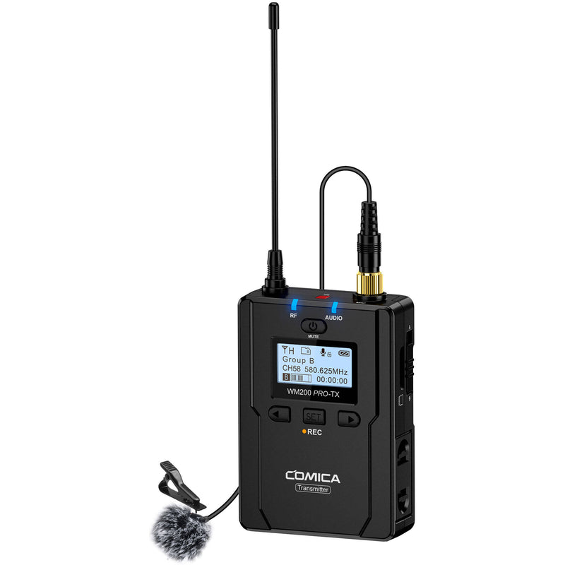 Comica Audio CVM-WM200A PRO 2-Person Camera-Mount Wireless Omni Lavalier Microphone System with Backup Recording (534 to 589 MHz)