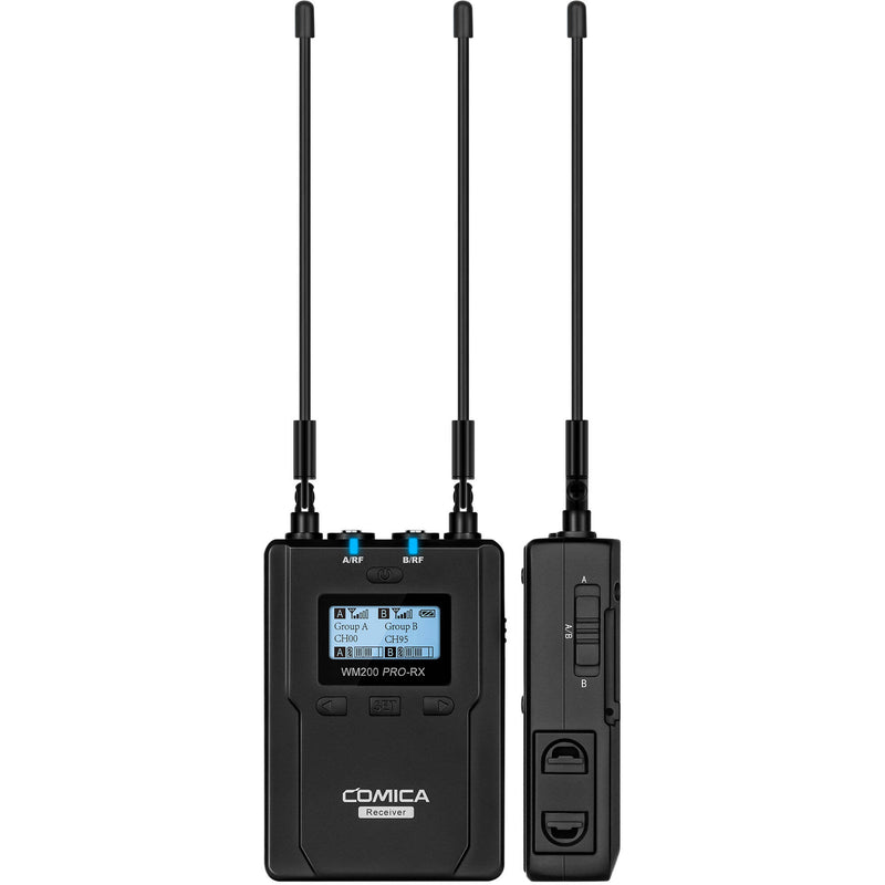 Comica Audio CVM-WM200A PRO 2-Person Camera-Mount Wireless Omni Lavalier Microphone System with Backup Recording (534 to 589 MHz)