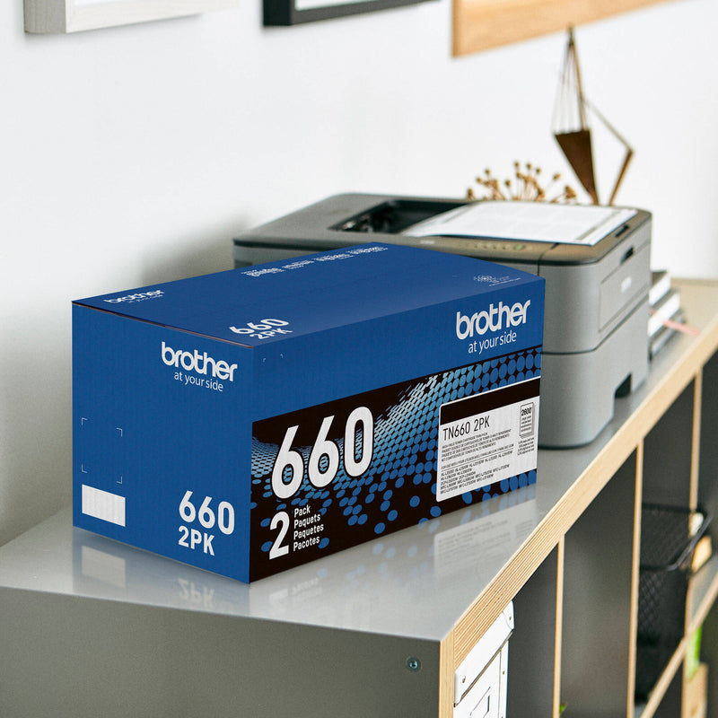Brother TN660 High Yield Black Toner Cartridge (2-Pack)