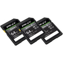 PNY 64GB Elite-X UHS-I SDXC Memory Card (3-Pack)