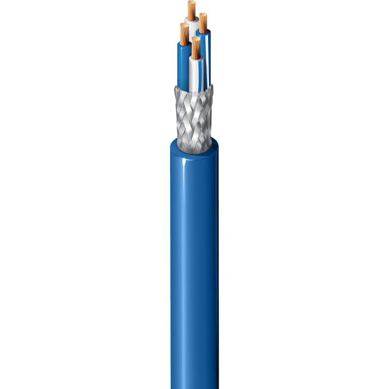 Belden 1192A Star Quad Low Impedance Microphone & Instrument Cable (Blue, 1000')