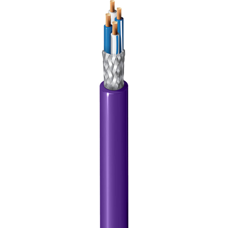 Belden 1192A Star Quad Low Impedance Microphone & Instrument Cable (Purple, 1000')