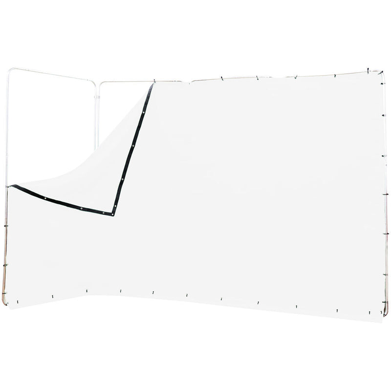 ikan Portable Panoramic Backdrop Screen (White, 13.1 x 7.8')