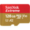 SanDisk 128GB Extreme UHS-I microSDXC Memory Card with SD Adapter