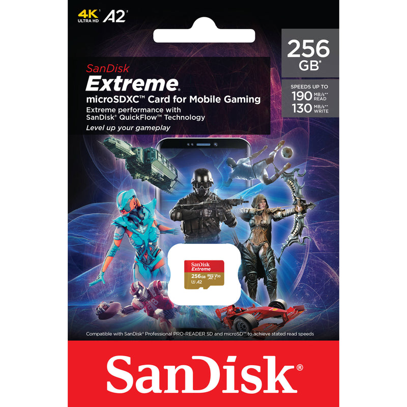 SanDisk 256GB Extreme UHS-I microSDXC Memory Card