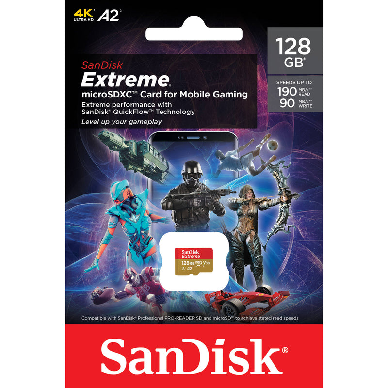 SanDisk 128GB Extreme UHS-I microSDXC Memory Card