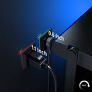 Maximm Cable Original Style 360&deg; Rotating Flat Plug 6" Extension Cord (Black, 5-Pack)