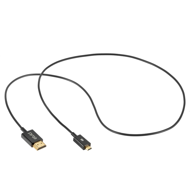 Elvid Hyper-Thin 4K High-Speed Micro-HDMI to HDMI Cable (3')