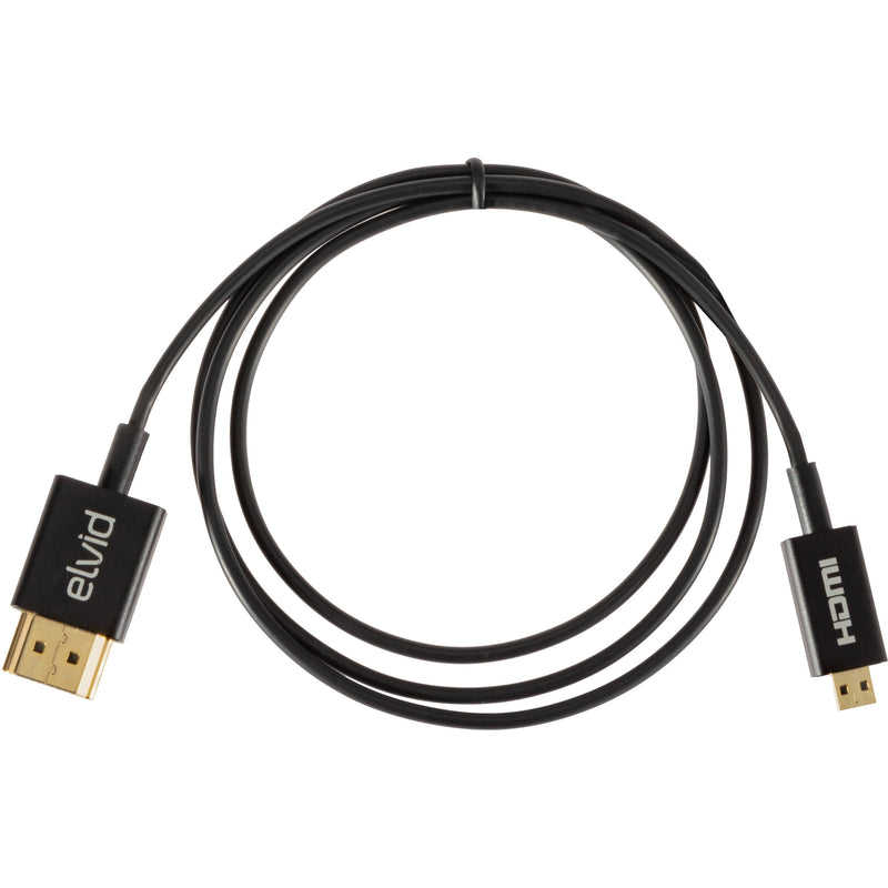 Elvid Hyper-Thin 4K High-Speed Micro-HDMI to HDMI Cable (3')