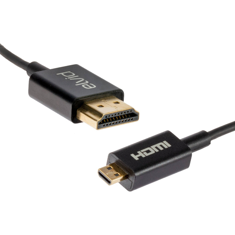 Elvid Hyper-Thin 4K High-Speed Micro-HDMI to HDMI Cable (3')