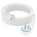 Maximm Cable 360&deg; Rotating Flat Plug 16 AWG Extension Cord (10', White)