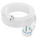 Maximm Cable 360&deg; Rotating Flat Plug 16 AWG Extension Cord (25', White)