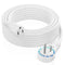 Maximm Cable 360&deg; Rotating Flat Plug 16 AWG Extension Cord (30', White)