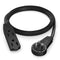 Maximm Cable Original Style 360&deg; Rotating Flat Plug Extension Cord (3', Black)
