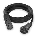 Maximm Cable Original Style 360&deg; Rotating Flat Plug Extension Cord (12', Black)
