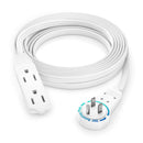 Maximm Cable Original Style 360&deg; Rotating Flat Plug Extension Cord (12', White)