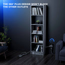 Maximm Cable Original Style 360&deg; Rotating Flat Plug Extension Cord (8', Black)