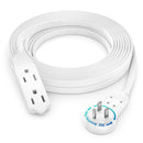 Maximm Cable Original Style 360&deg; Rotating Flat Plug Extension Cord (15', White)