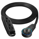 Maximm Cable 360&deg; Rotating Flat Extension Cord (6', Black)