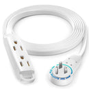 Maximm Cable 360&deg; Rotating Flat Extension Cord (12', White)