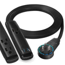 Maximm Cable 360&deg; Rotating Flat Plug USB Charging Extension Cord (6', Black)