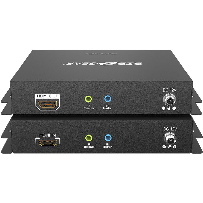BZBGear 4K HDMI USB KVM Extender Kit over Fiber with HDR, 2-Way IR & RS-232 (with SFP)