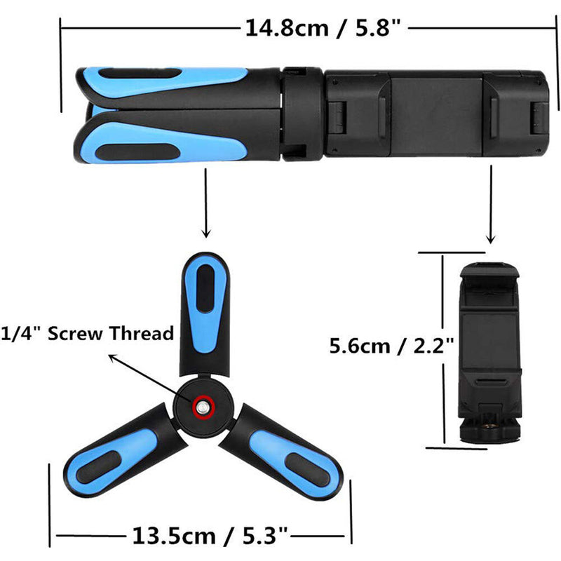 CimaPro CD-1 Desktop Tripod and Mobile Phone Stand (Blue)
