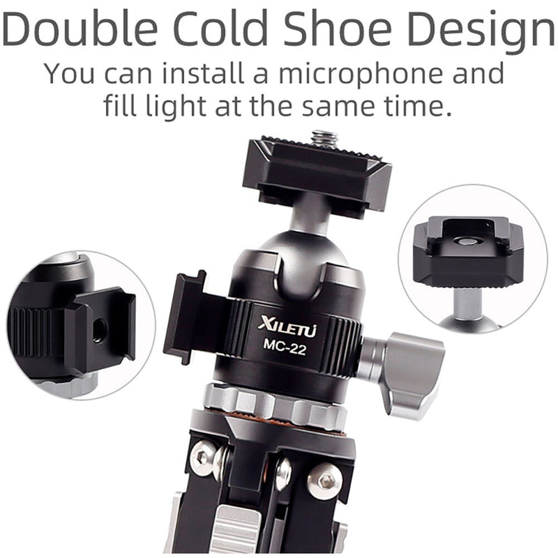 XILETU MC22 Mini Cold Shoe Ball Head