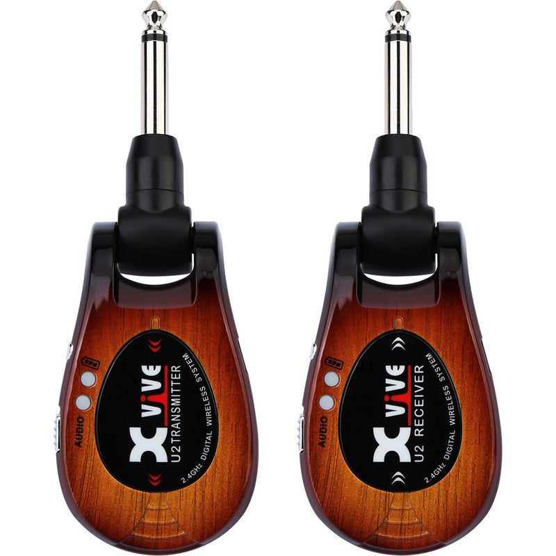 Xvive Audio U2 Digital Wireless System for Electric Guitars (3-Tone Sunburst, 2.4 GHz)