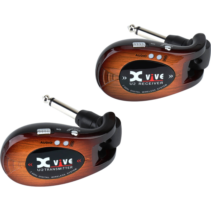 Xvive Audio U2 Digital Wireless System for Electric Guitars (3-Tone Sunburst, 2.4 GHz)