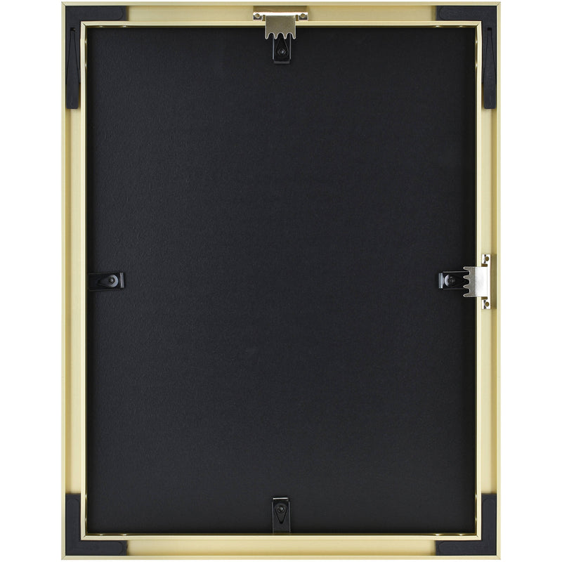 MCS Framatic Fineline Frame with 11 x 14" Glass & 8 x 10" Mat (Brass)