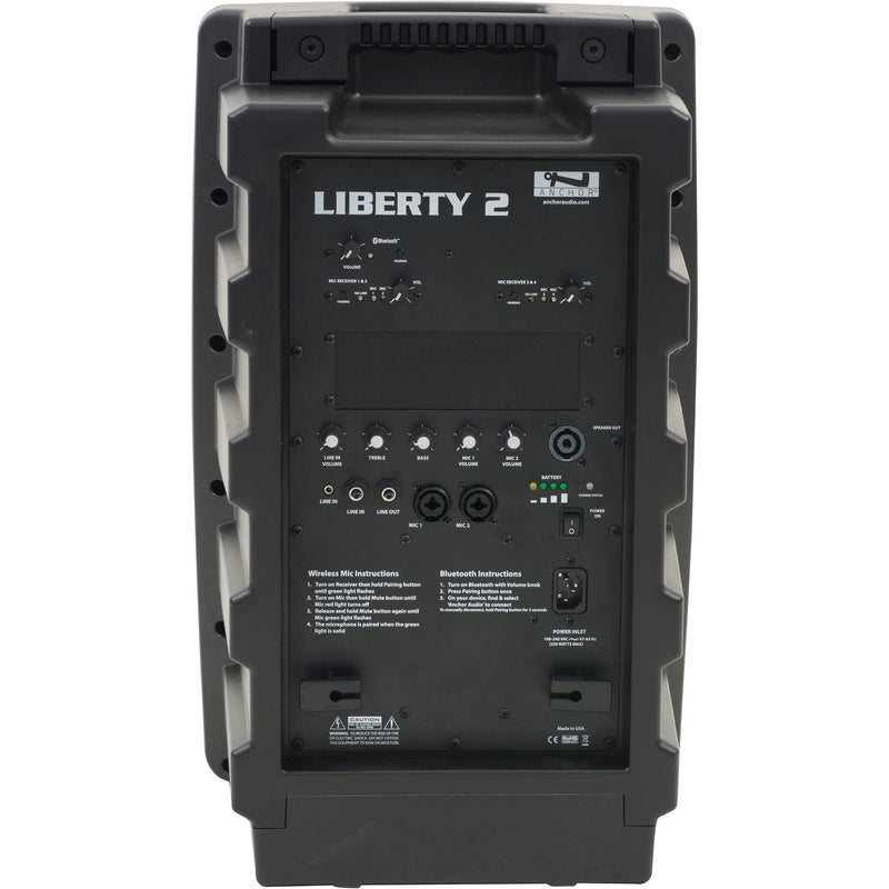Anchor Audio Liberty System 4 with Two Handheld Mics, Two Beltpacks, Two Collar Mics, and Stand