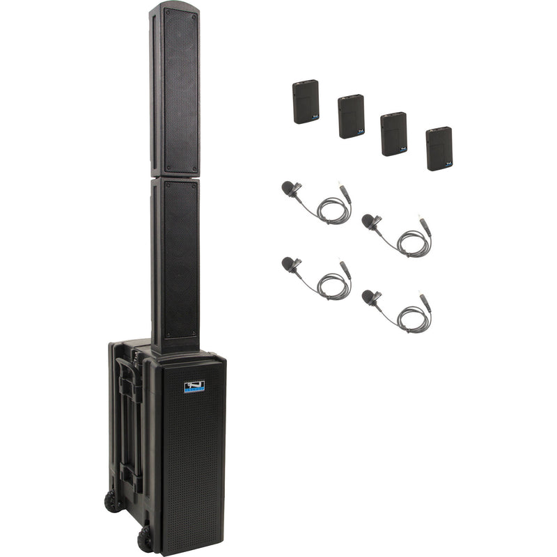 Anchor Audio Beacon System 4 with Quad Receiver, Four Beltpack Transmitters, and Four Lavalier Mics