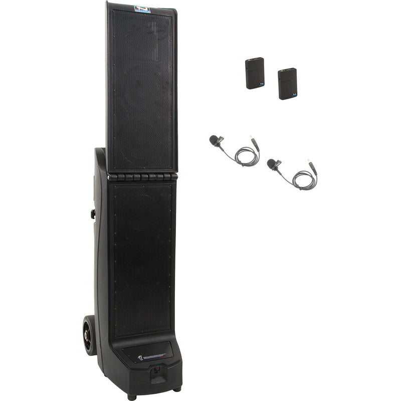 Anchor Audio Bigfoot System 2 with Dual Wireless Receiver, Two Beltpacks, and Two Lavalier Mics