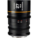 Venus Optics Laowa Nanomorph 27mm T2.8 1.5x S35 Anamorphic Lens (L Mount, Amber Flare)