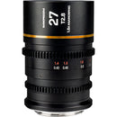 Venus Optics Laowa Nanomorph 27mm T2.8 1.5x S35 Anamorphic Lens (E Mount, Amber Flare)