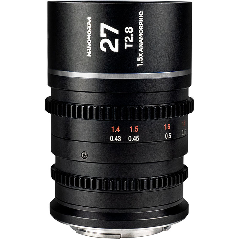Venus Optics Laowa Nanomorph 27mm T2.8 1.5x S35 Anamorphic Lens (E Mount, Silver Flare)