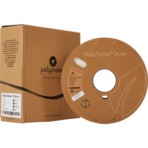 Polymaker 1.75mm PolyTerra PLA+ Filament (2.2 lb, White)