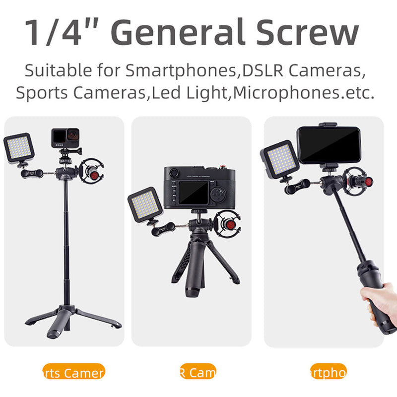 XILETU XSG-3 Lite Mini Tripod with 360-Degree Ball Head and Selfie Stick