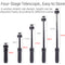 XILETU XSG-3 Lite Mini Tripod with 360-Degree Ball Head and Selfie Stick