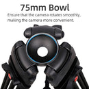 XILETU XV193B Professional Video Tripod with Hydraulic Damping Fluid Head (70.9")
