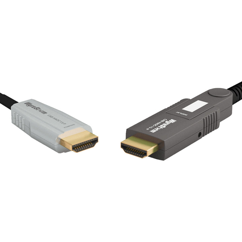 WyreStorm CAB-HAOC Fiber Optic HDMI Male Cable with Ethernet & Removable Connector (50')