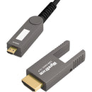 WyreStorm CAB-HAOC Fiber Optic HDMI Male Cable with Ethernet & Removable Connector (50')