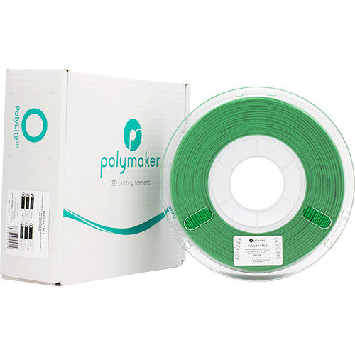 Polymaker 1.75mm PolyLite PLA Filament (Silk Glow in the Dark Green, 2.2 lb)