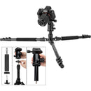 Magnus Aluminum Travel Tripod with Monopod and Arca-Type Ball Head