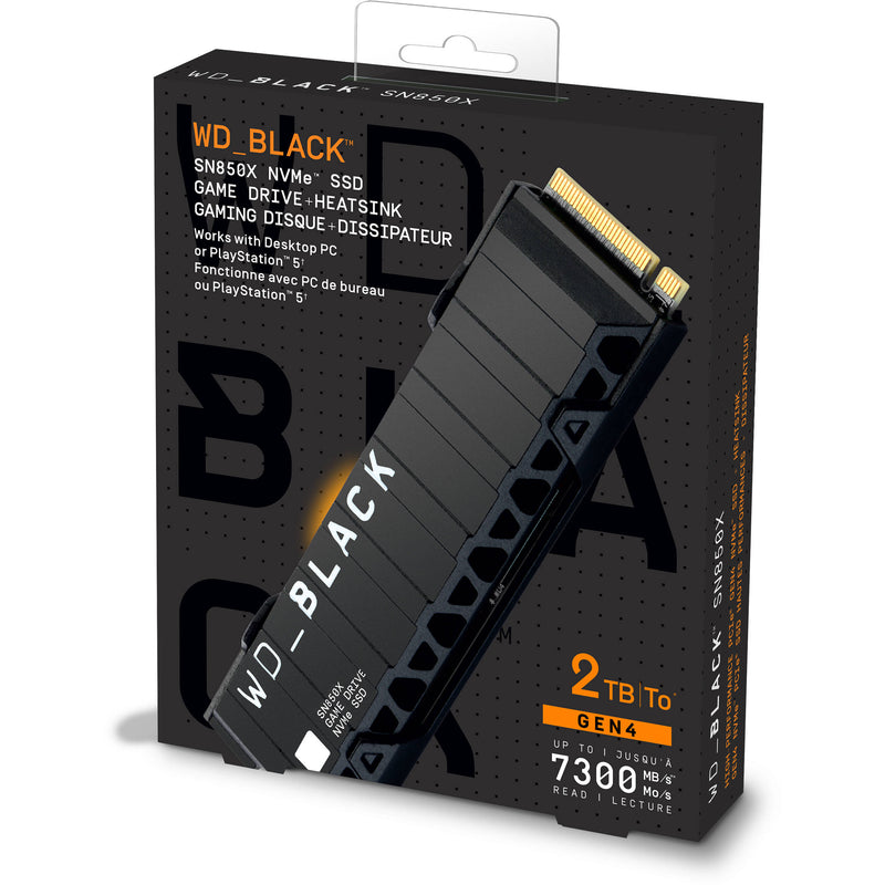 WD 2TB WD_BLACK SN850X Gaming Internal NVMe PCIe 4.0 SSD with Heatsink