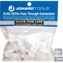 Jonard Tools Cat 5e RJ45 Pass-Through Connectors (25-Piece Bag)