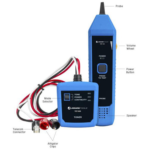 Jonard Tools TETP-800 Cable Tester Tone & Probe Kit