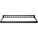 My Custom Shop 16-Port 4K/8K 12G-SDI Feed-Through BNC Patch Panel with Rear Lacing Bar (1 RU)